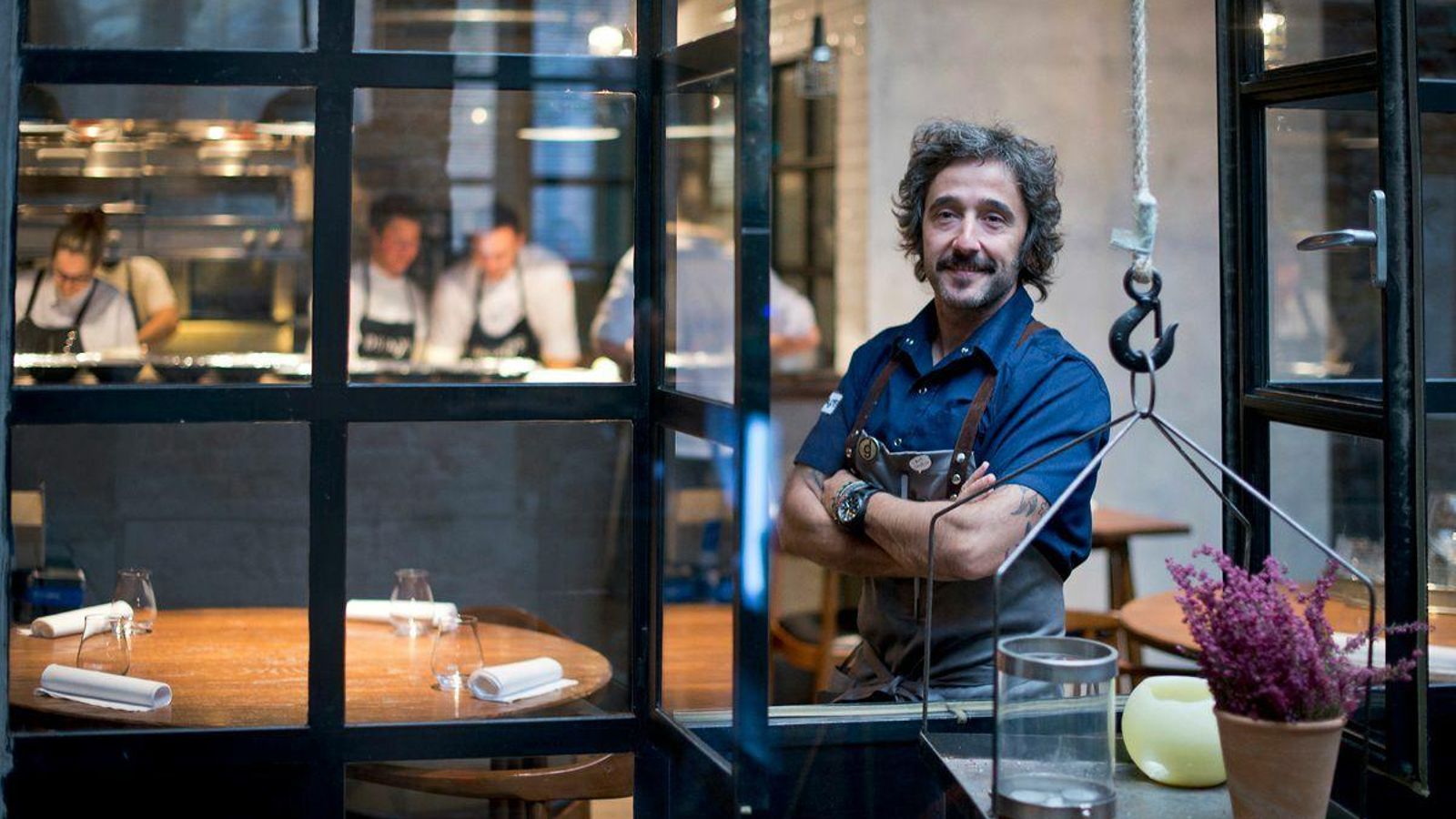 Diego Guerrero, en su restaurante, DSTAgE.