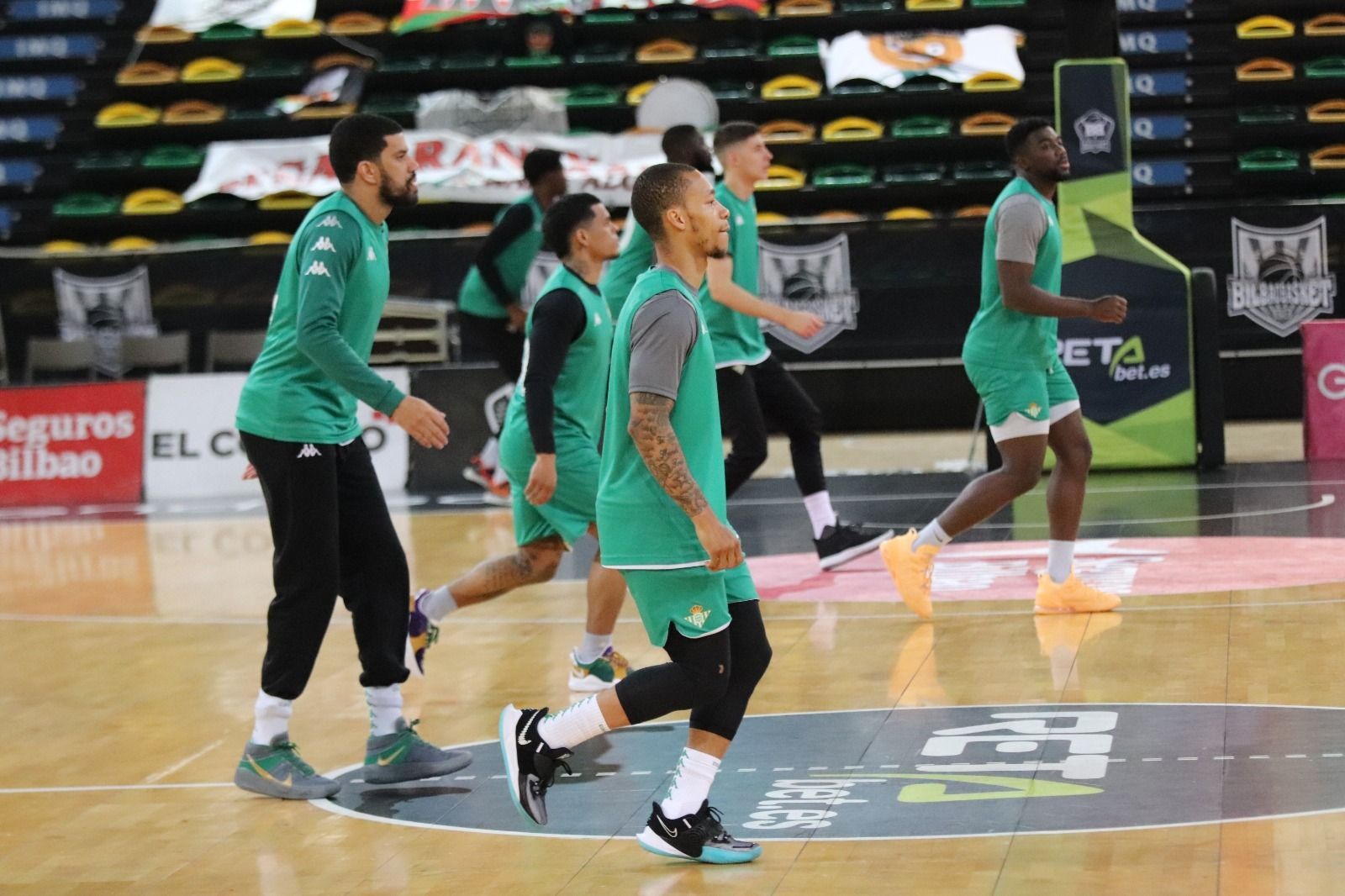 Randle, Feldeine, Campbell y Ouattara, en un entrenamiento reciente.