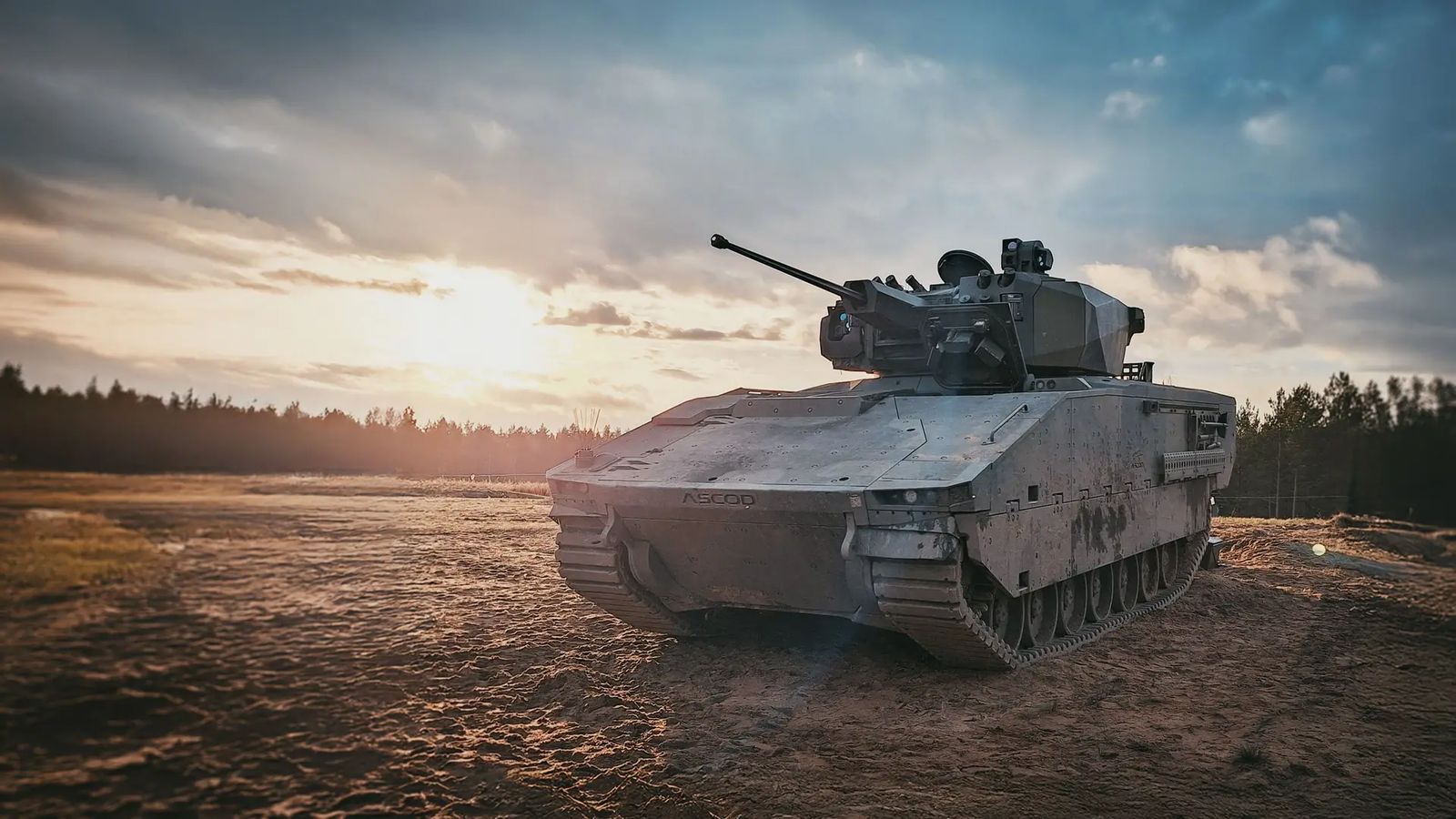 Un vehículo blindado de GDELS-Santa Bárbara Sistemas basado en la plataforma Ascod.