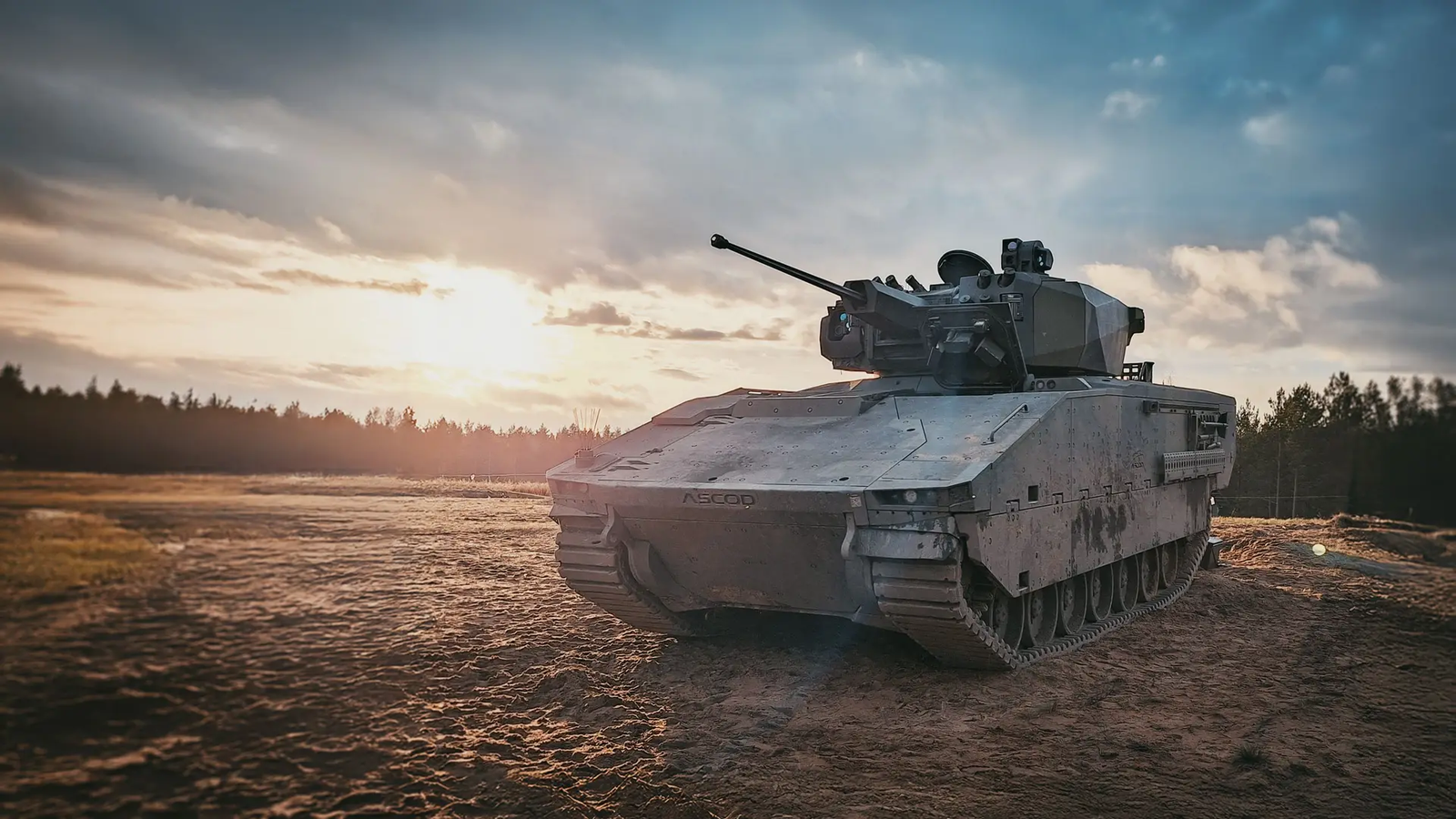 Un vehículo blindado de GDELS-Santa Bárbara Sistemas basado en la plataforma Ascod.