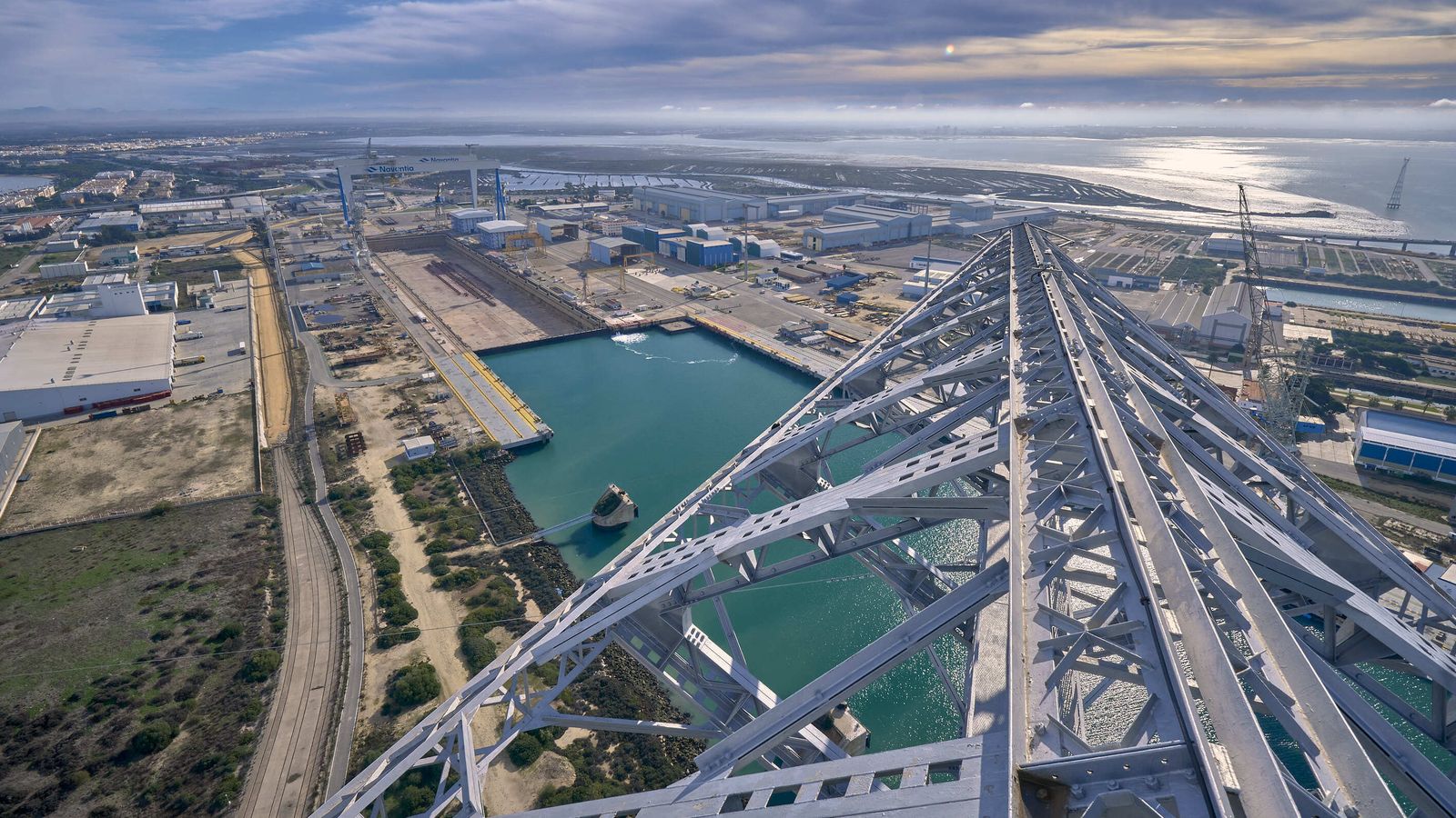 Vista desde la torre de Endesa en Puerto Real.