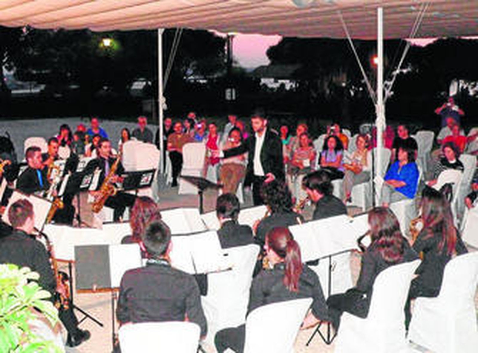 Los alumnos del Conservatorio Profesional de Música, en uno de sus conciertos en La Rábida.