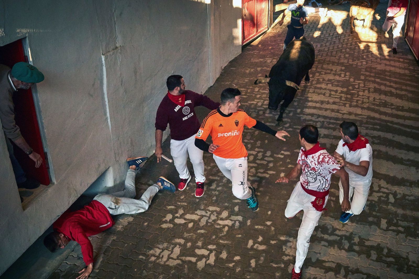 El quinto encierro de los Sanfermines, en imágenes