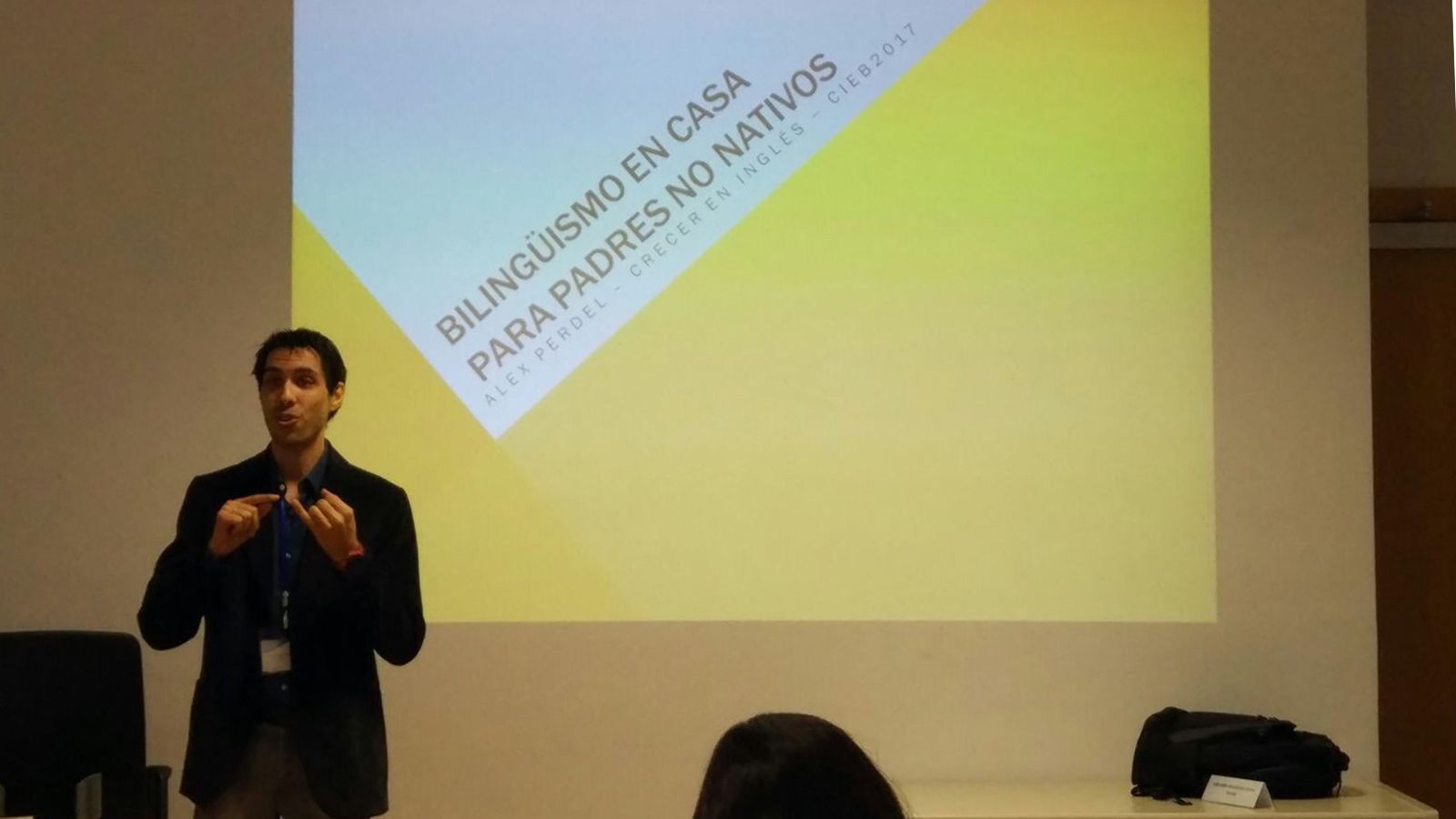 Alejando Pérez, durante su ponencia en la edición previa del CIEB2017