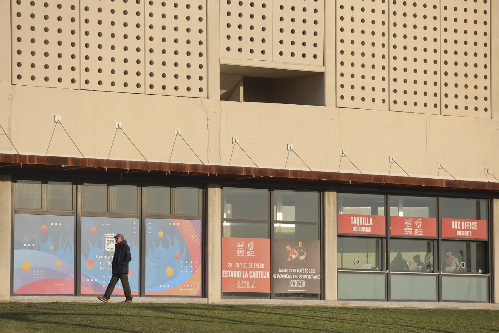 Los preparativo en el Ciudad de Málaga las HSBC World Rugby Sevens Series