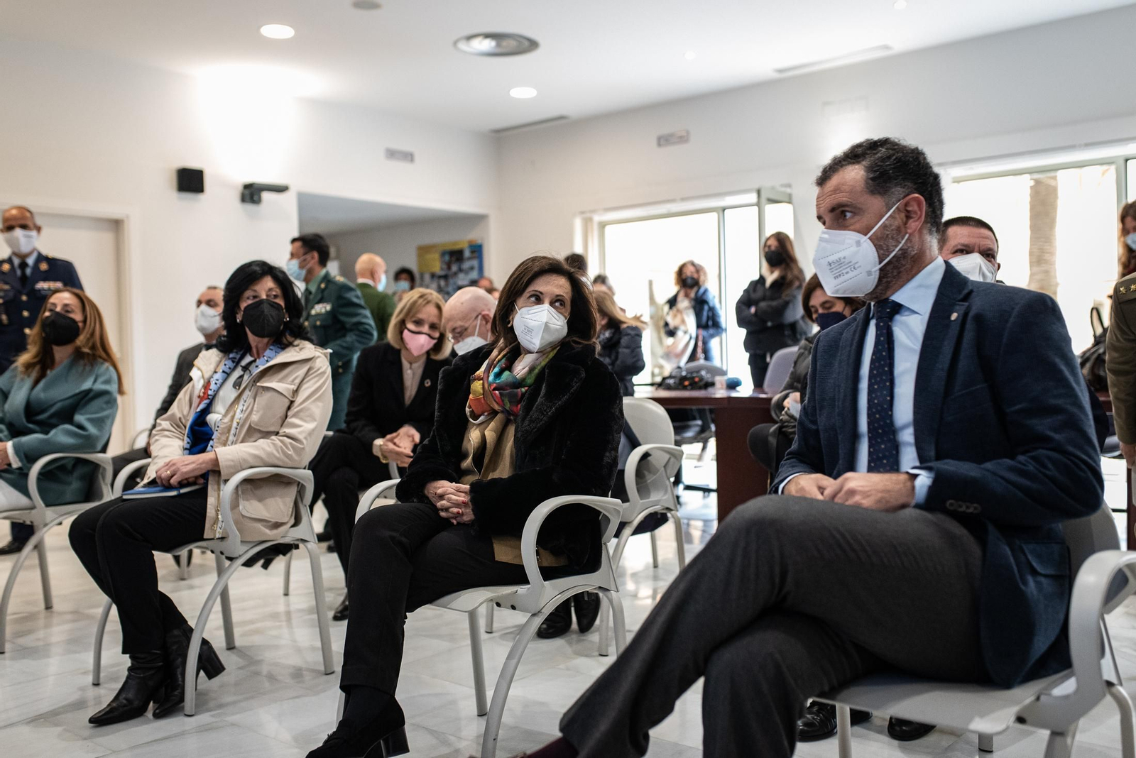 Imágenes de la visita de la Ministra de Defensa Margarita Robles a las instalaciones del INTA