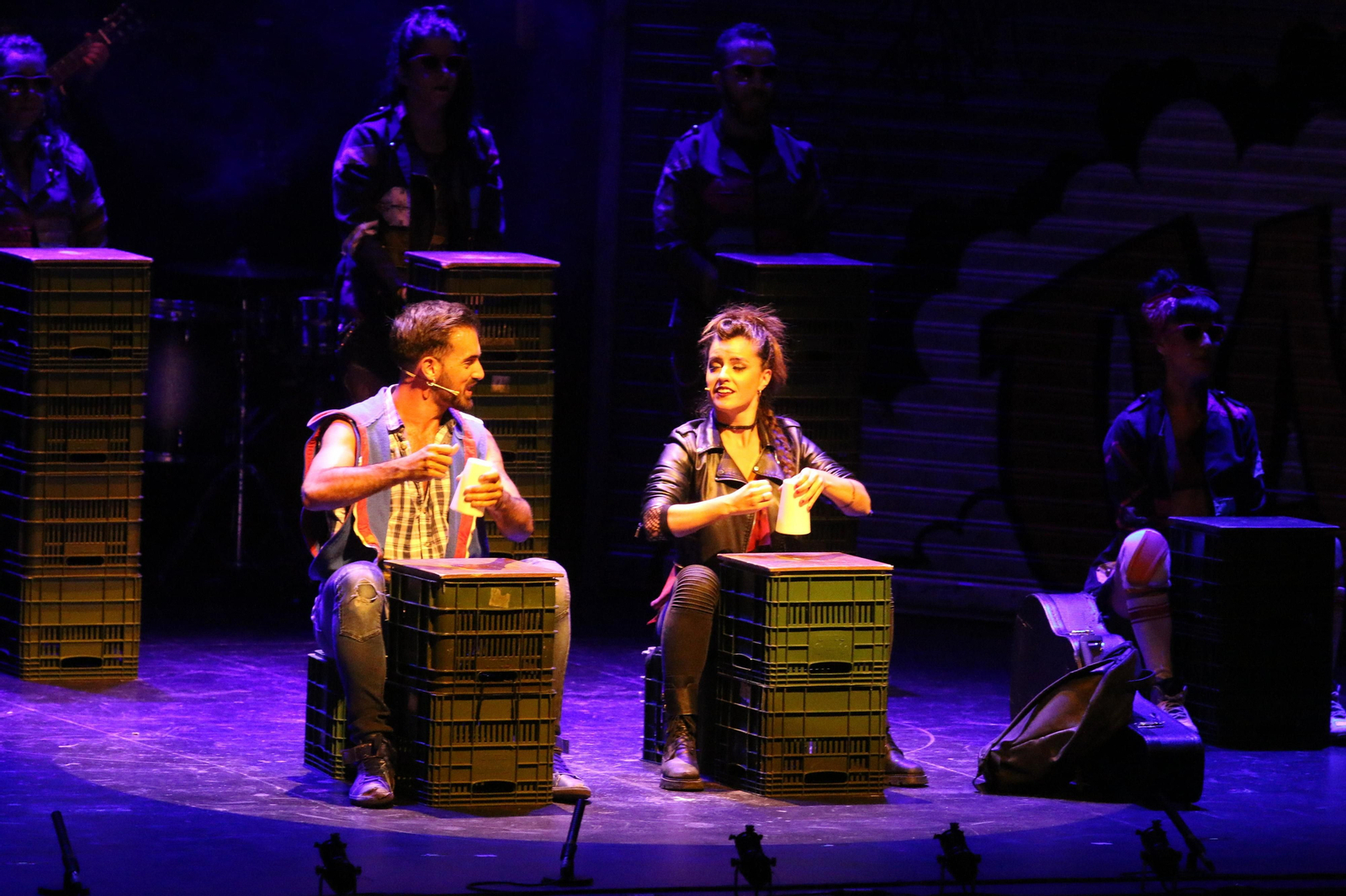 Los protagonistas de la función del domingo, Miguel Ángel Belotto y Lucía Ambrosini.