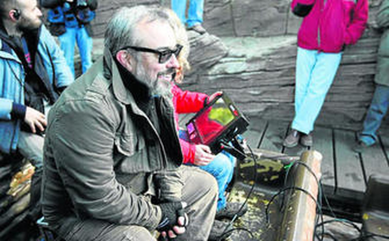 El director y presidente de la Academia de Cine Álex de la Iglesia, en el rodaje de 'Balada triste de trompeta'.