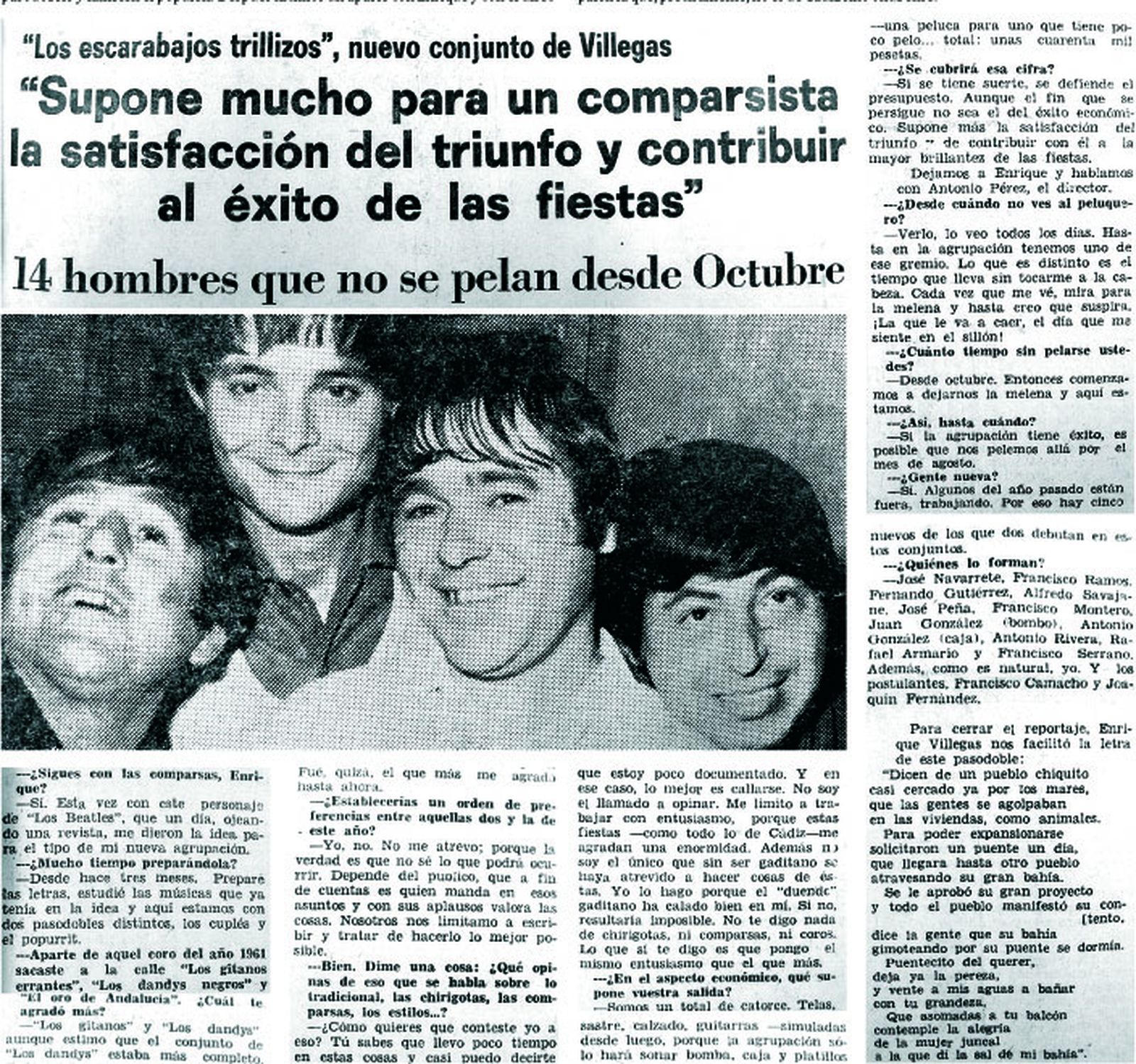 Entrevista a Enrique Villegas en 1965