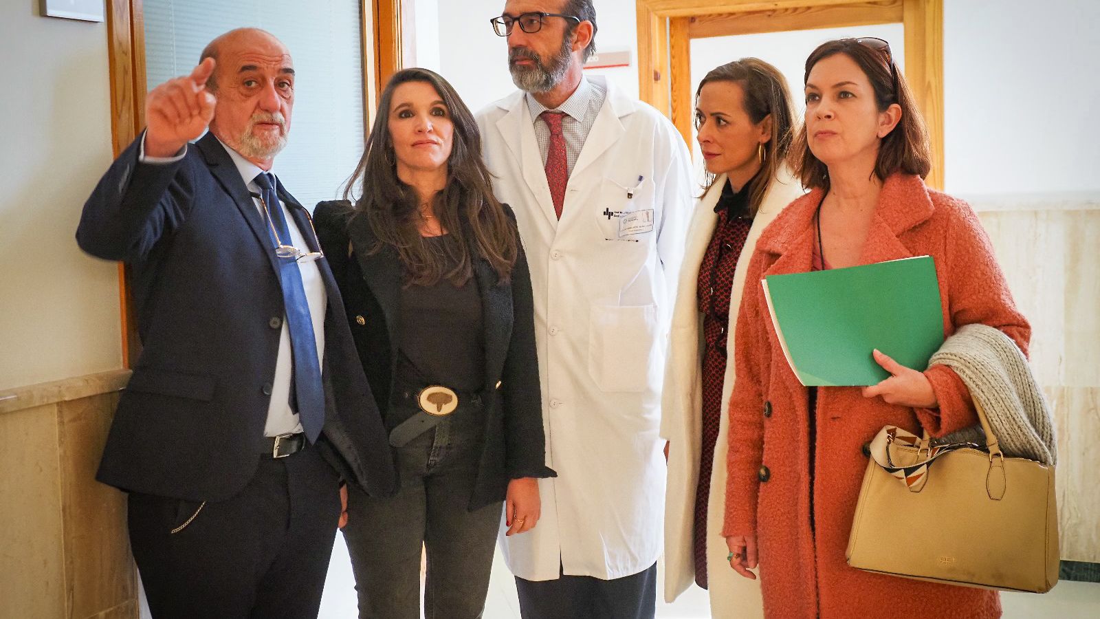 Un momento de la visita a las instalaciones hospitalarias.