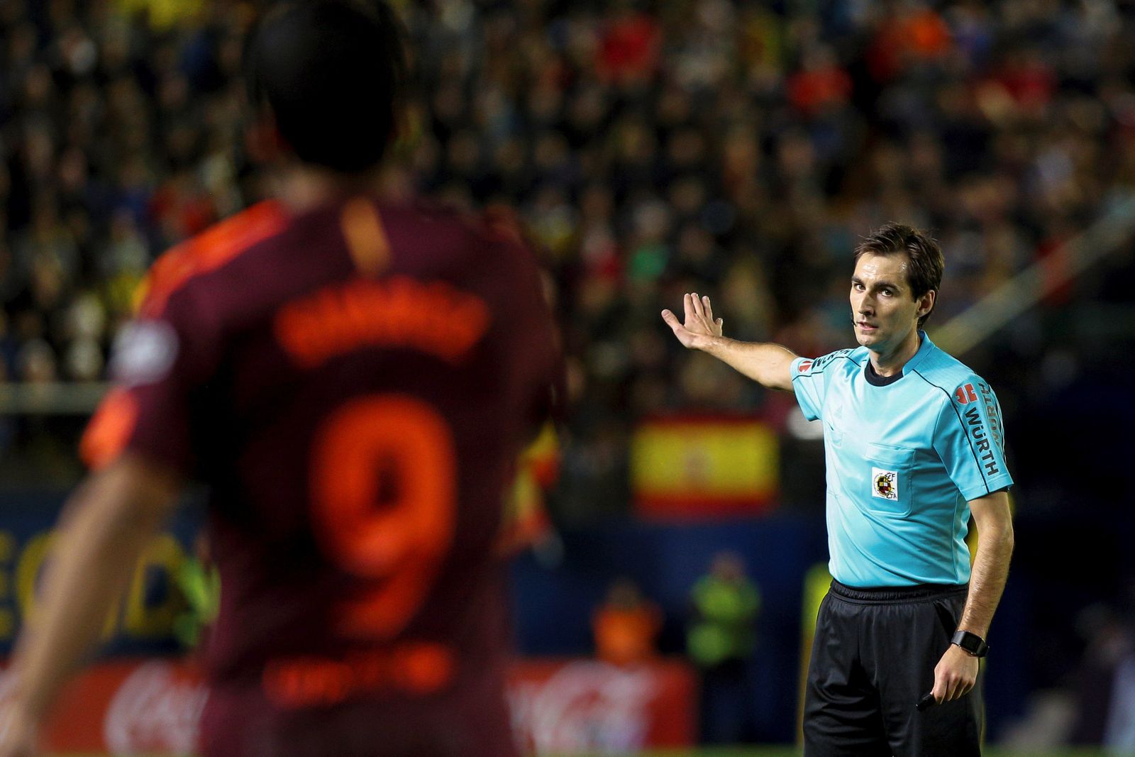 De Burgos Bengoetxea, en un Villarreal-Barcelona.