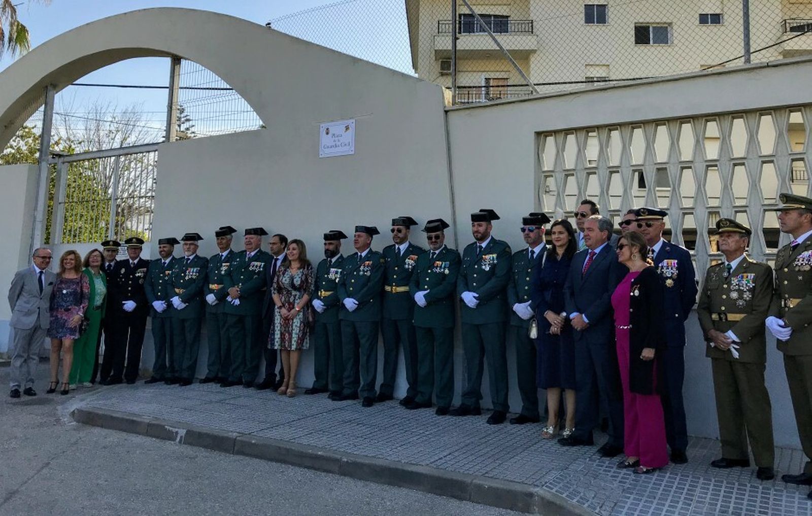 El acto de nominación de la Plaza de la Guardia Civil el pasado sábado 12 de octubre, día de la Patrona del cuerpo.