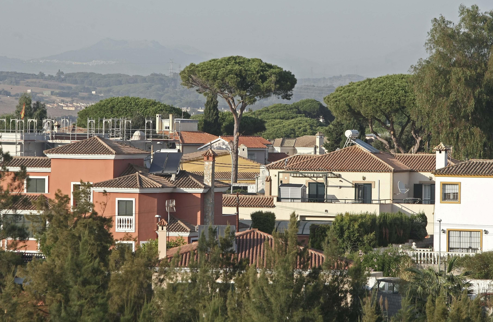 Vista general de Los Pinos, con protagonismo de los árboles que le dan el nombre.