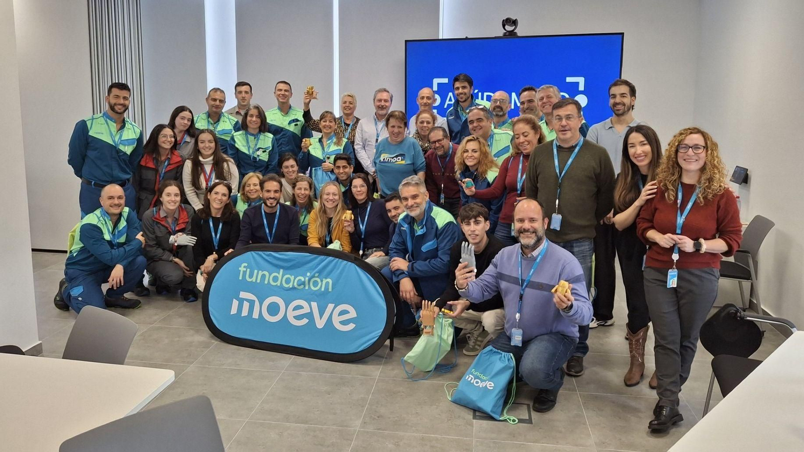 El voluntariado de San Roque participante en la Fundación Moeve.