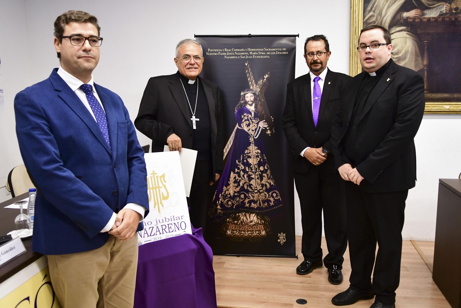 José Luis Ruiz Arjona, Demetrio Fernández, José Manuel Nieto y Ángel Cristo Arroyo presentan el Año Jubilar.