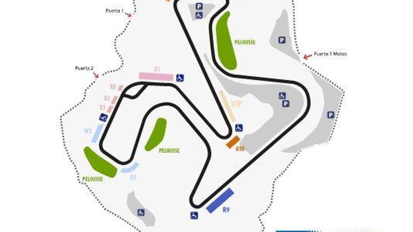 Plano de las tribunas del Circuito de Jerez-Ángel Nieto. Plano de las tribunas del Circuito de Jerez-Ángel Nieto.