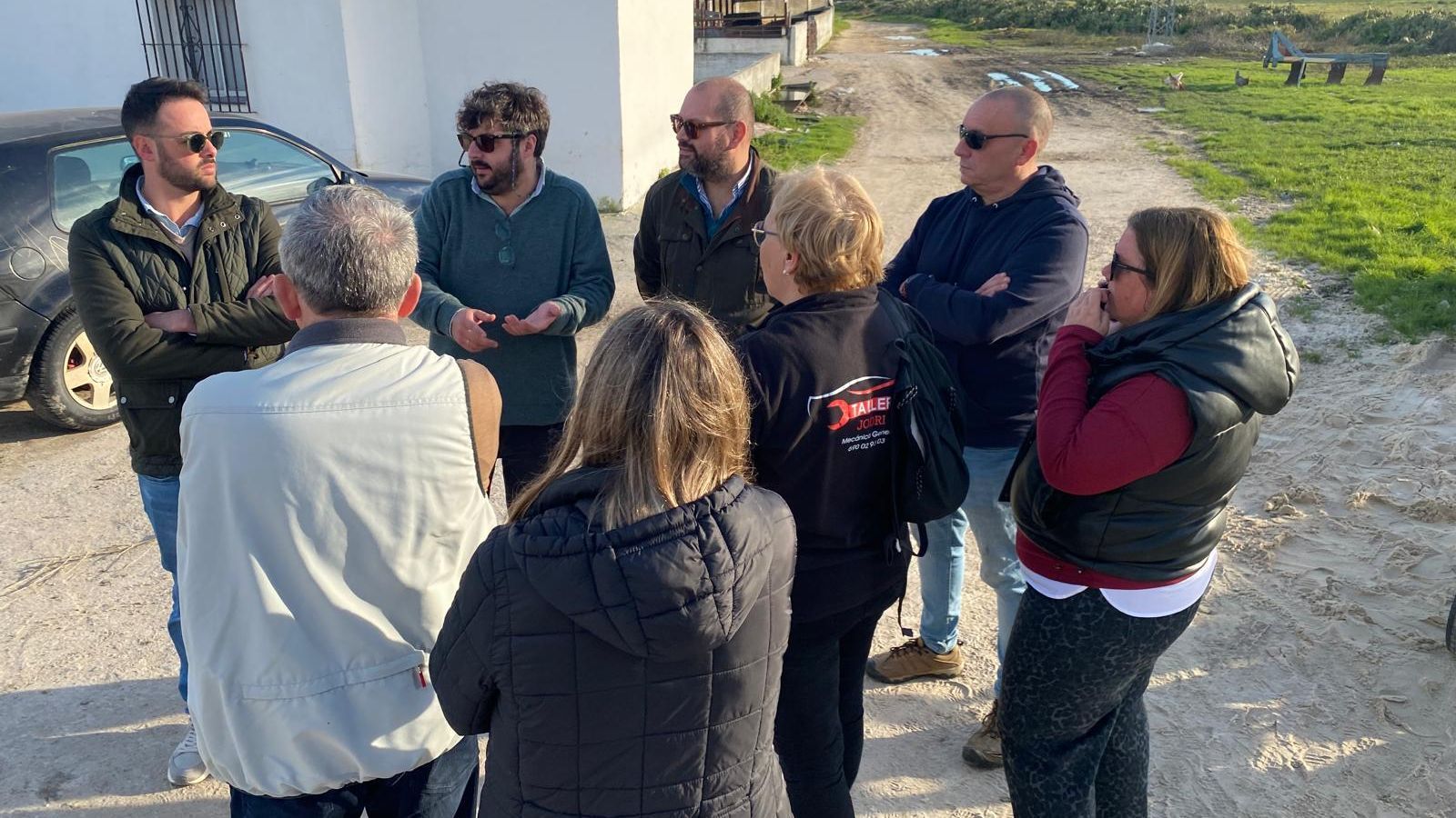 Un momento de la visita a la Cañada del Verdugo.