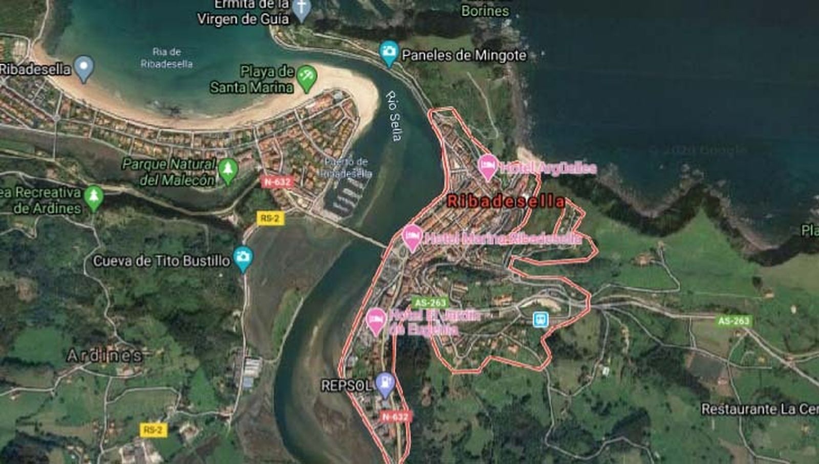 Vista aérea de Ribadesella