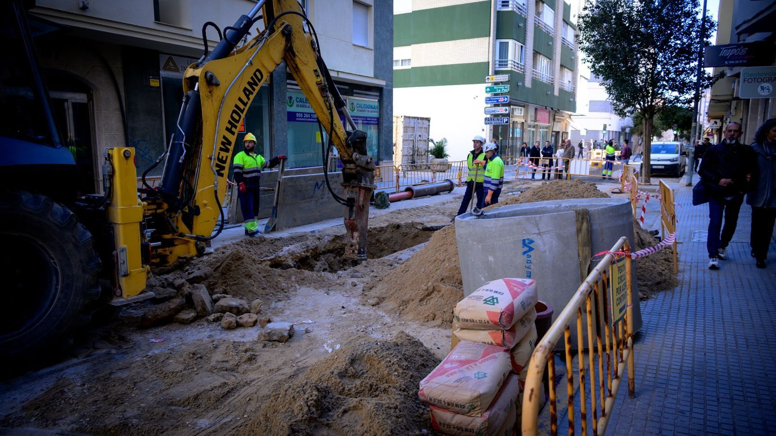 Estado de las obras, este martes.
