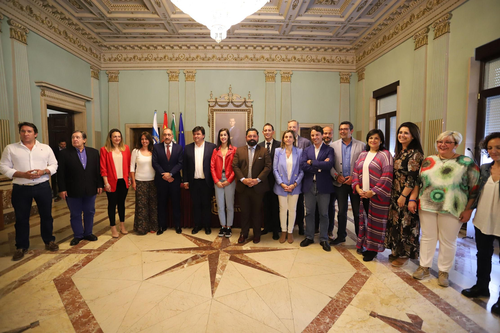 Imágenes de la firma del convenio del mundial de bádminton en el Ayuntamiento con Carolina Marín