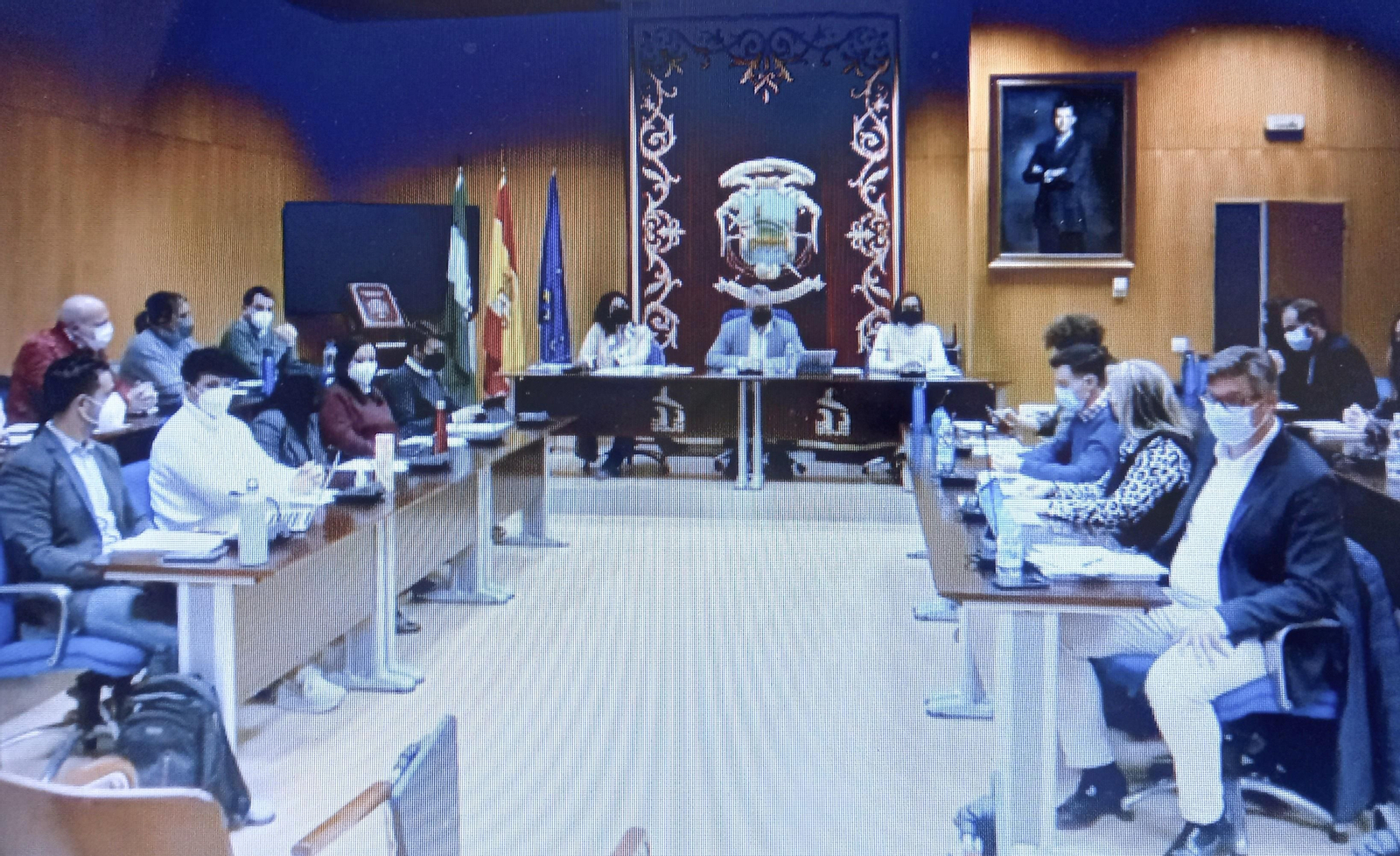 Sesión en el pleno del Ayuntamiento de Puente Genil