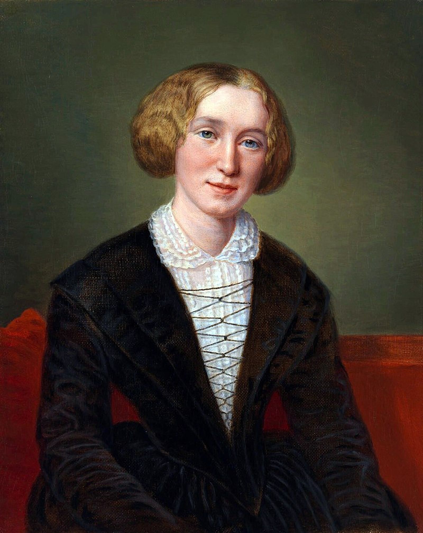 George Eliot por Alexandre Louis François D'Albert Durade. 1849