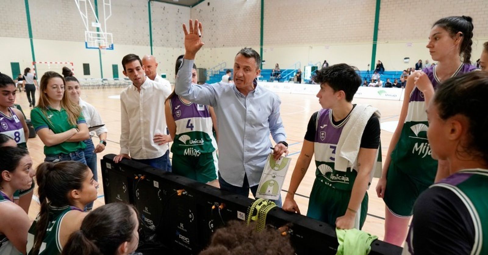 Jesús Lázaro, durante un tiempo muerto.