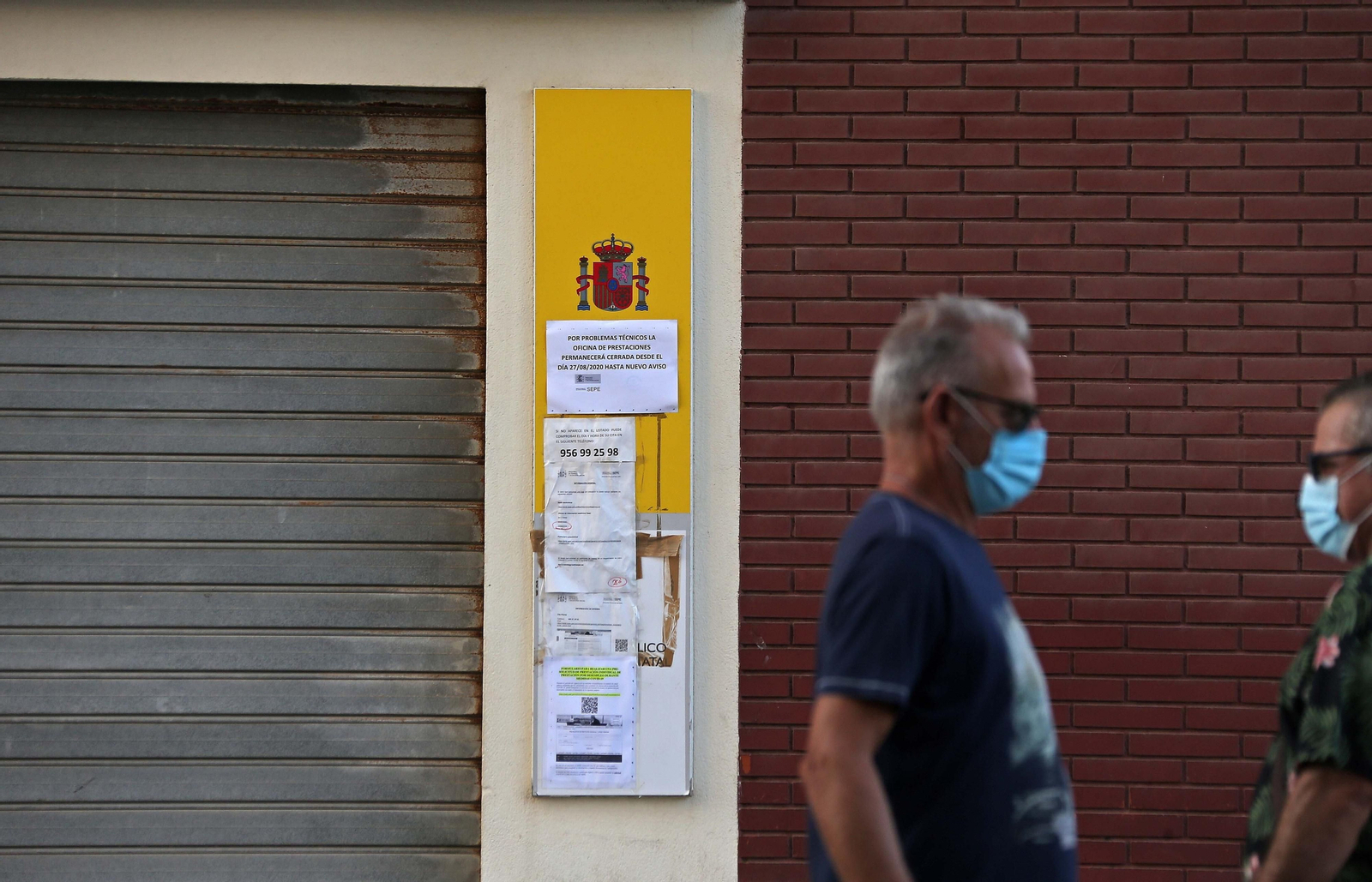 La oficina del SAE de Algeciras, cerrada