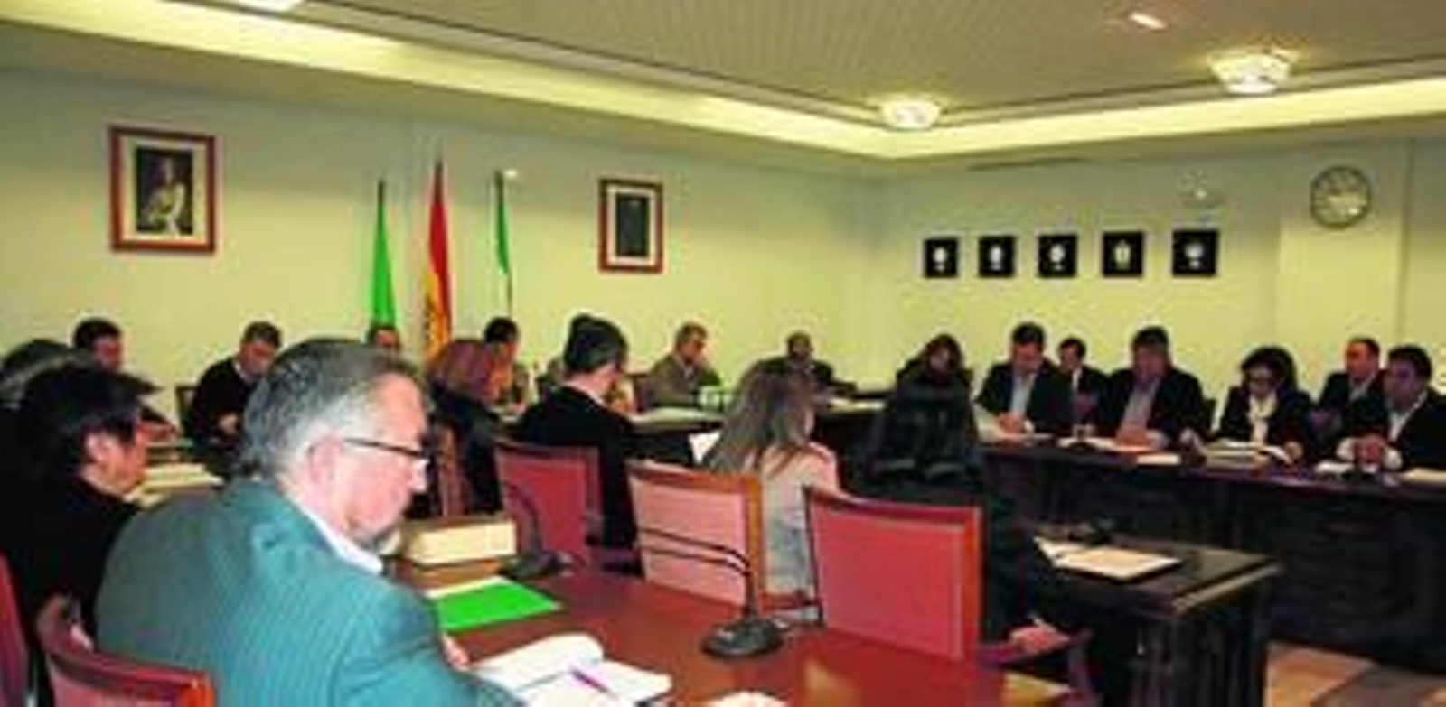 Pleno municipal celebrado ayer.