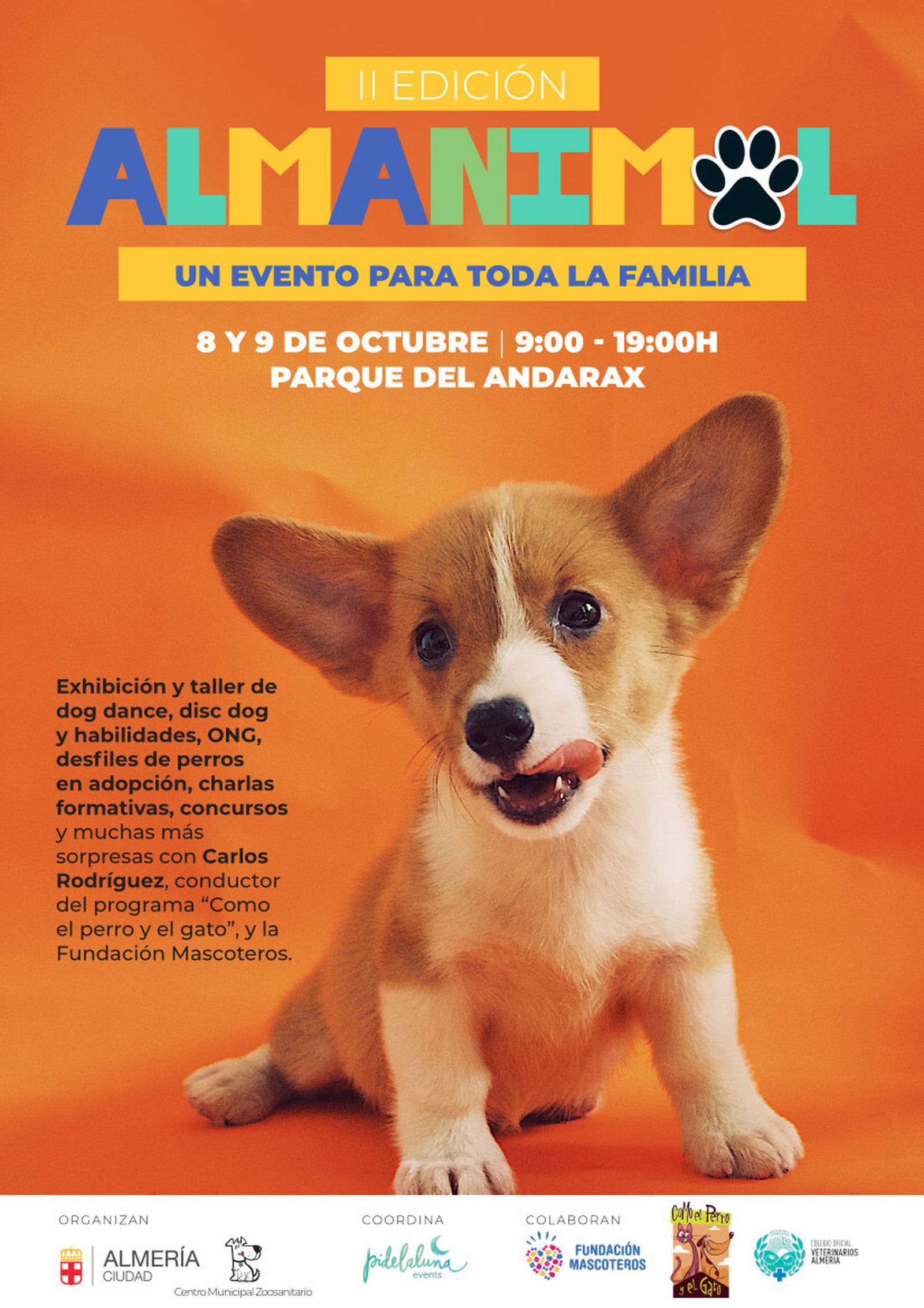 Cartel de la feria de las mascotas de Almería