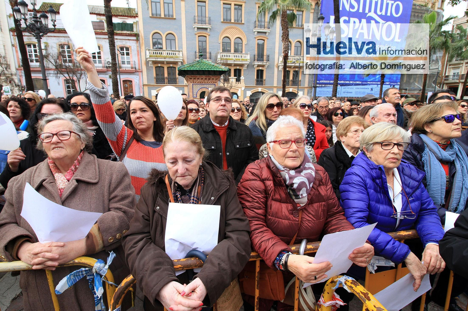 Imágenes de la manifestación contra la derogación de la prisión permanente revisable celebrada en Huelva