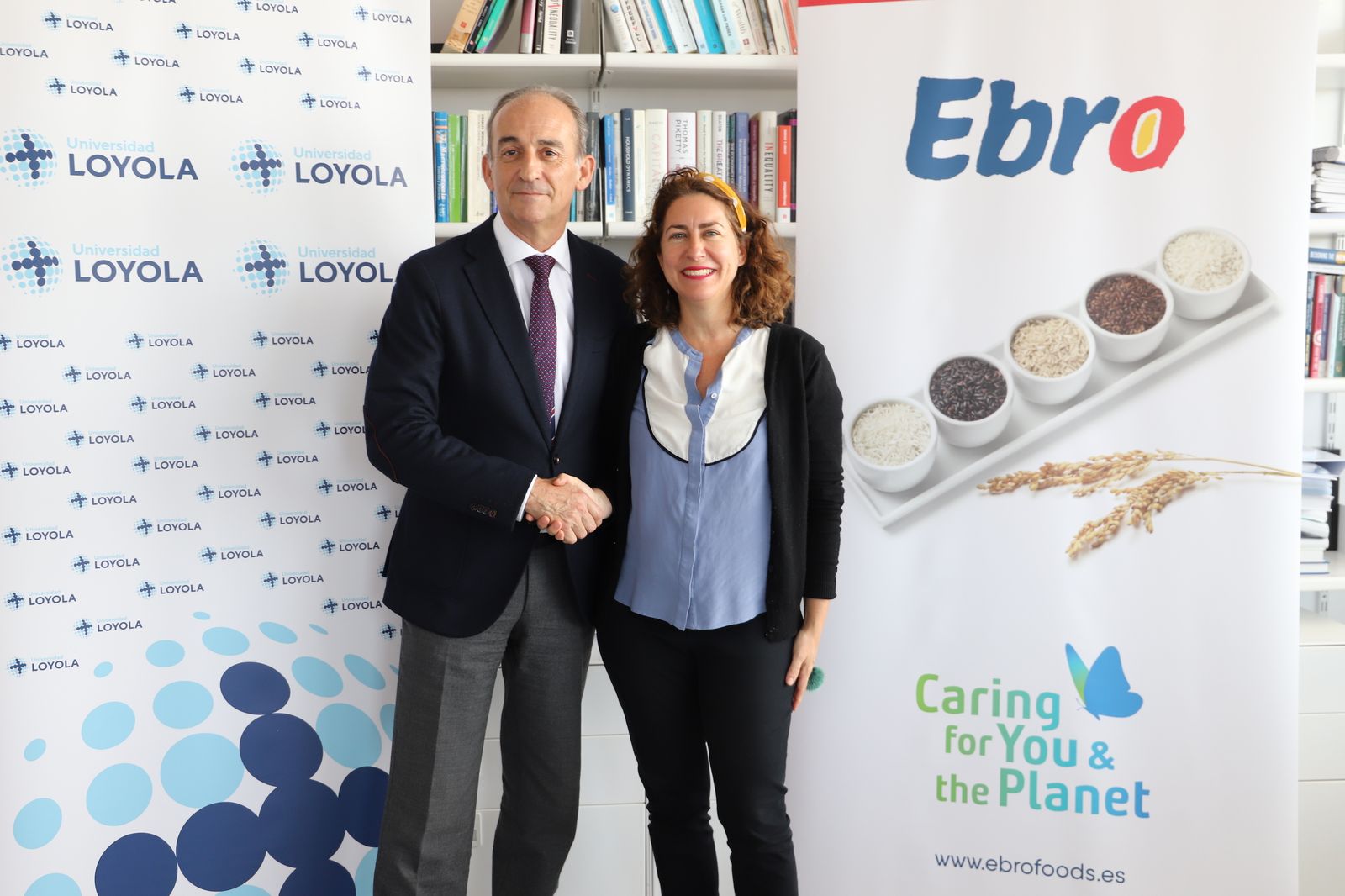 Firma del acuerdo suscrito por Ebro Foods y la Universidad Loyola