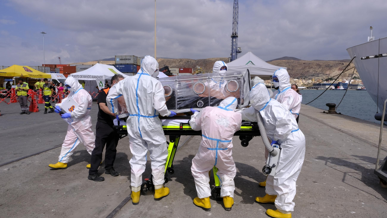 Ejercicio Marsec25 simulacro, en el Puerto de Almería, en imágenes