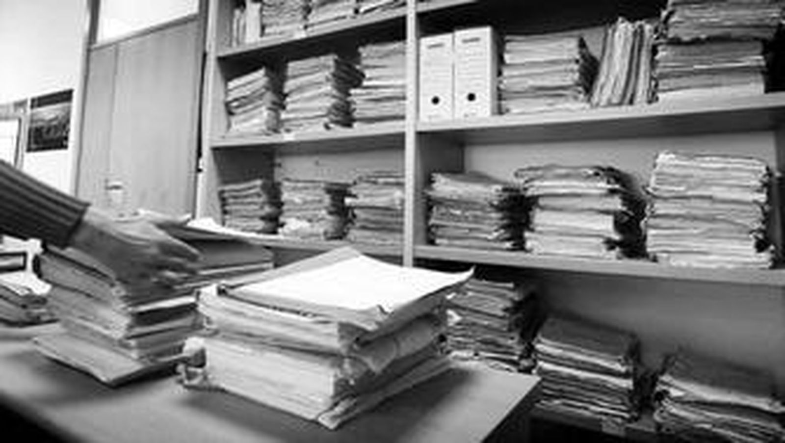 Interior de los Juzgados de lo Penal de Cádiz, ubicados en los bajos del estadio Ramón de Carranza.