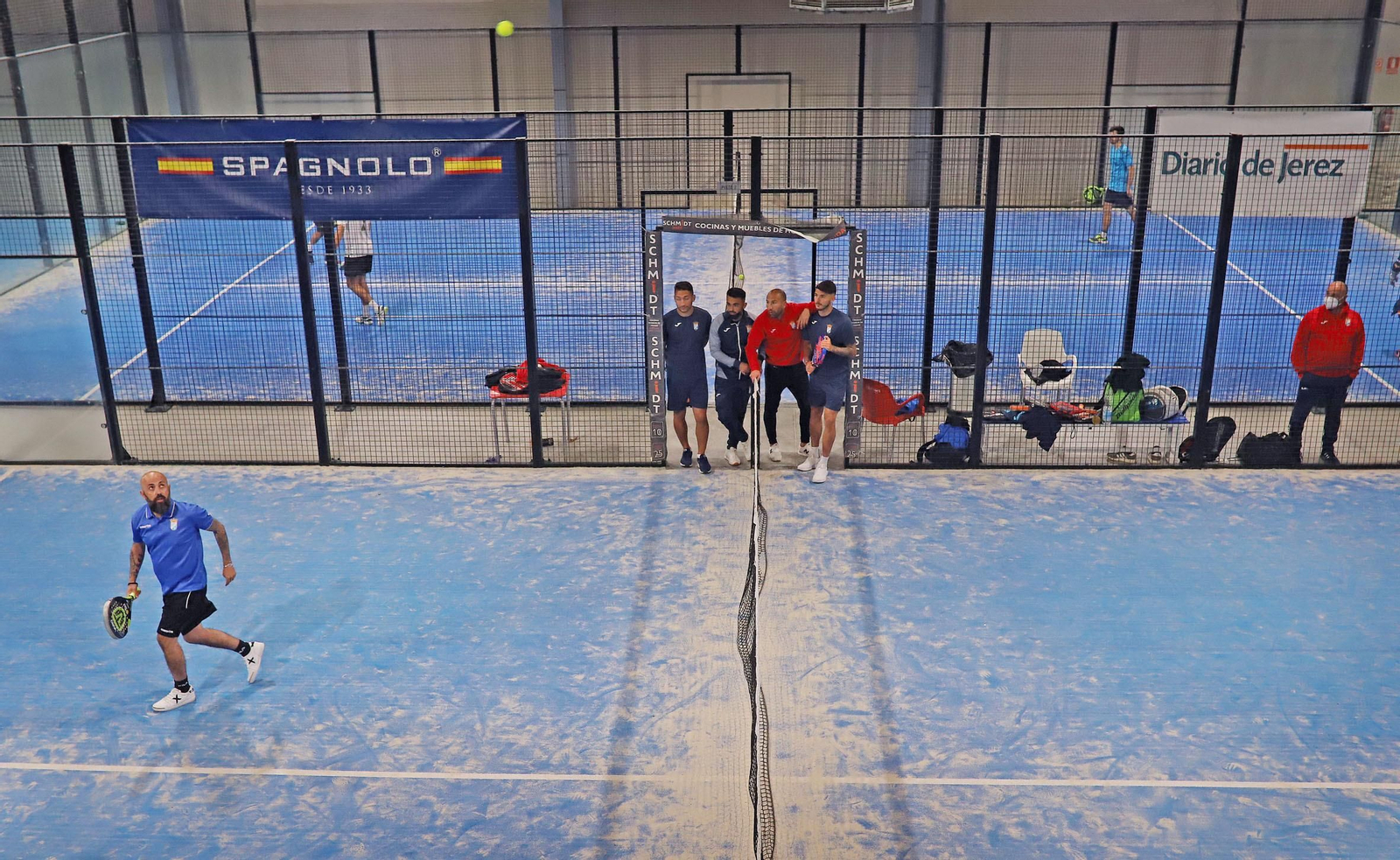 Imágenes del entrenamiento del Xerez CD en Pádel Extreme