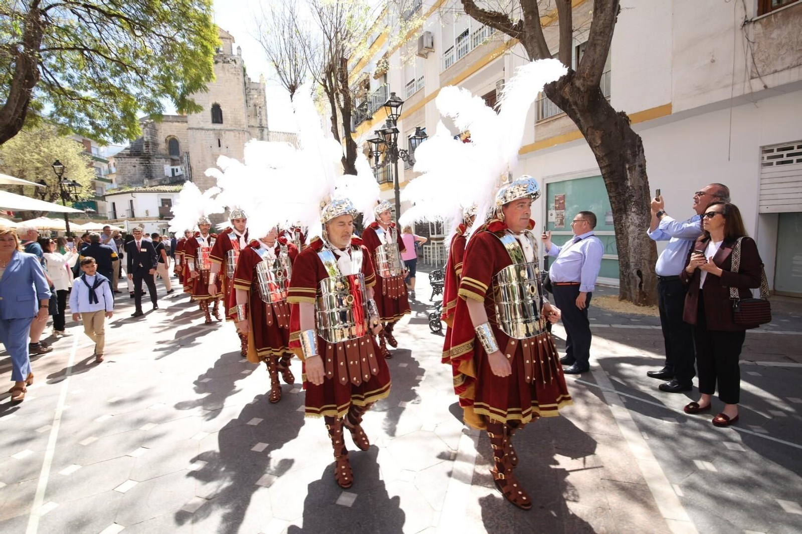 La guardia romana del Señor del Consuelo de la hermandad del Transporte