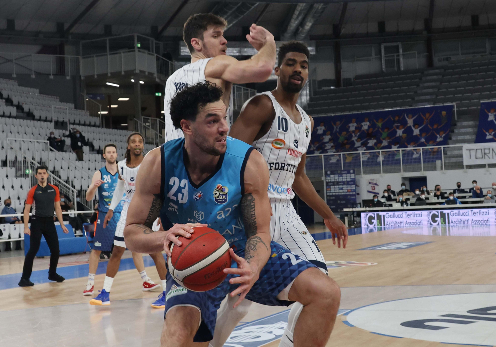 Christian Burns, durante el partido.