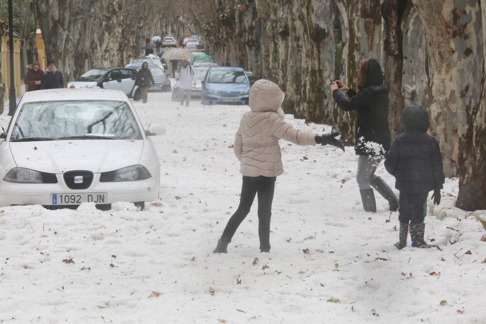 Fotos de la fuerte granizada registrada en Málaga