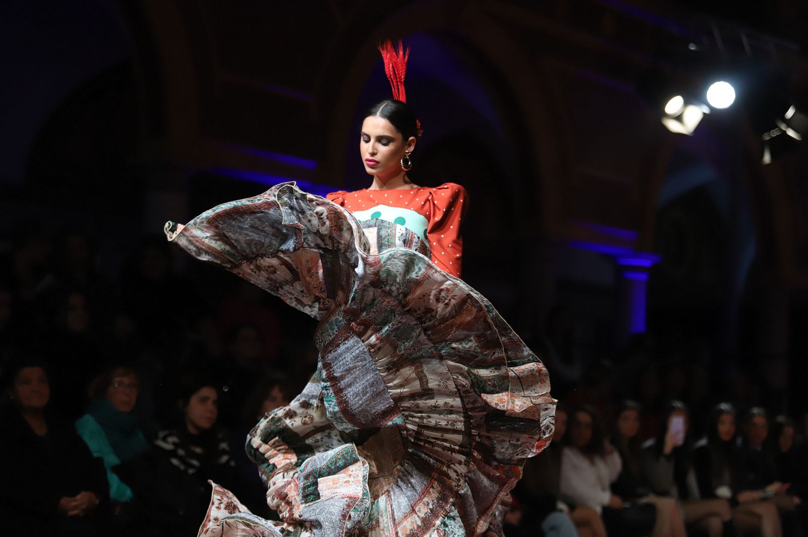 Huelva Flamenca 2023. Imágenes de la pasarela de moda flamenca de la modista Adelina Infante