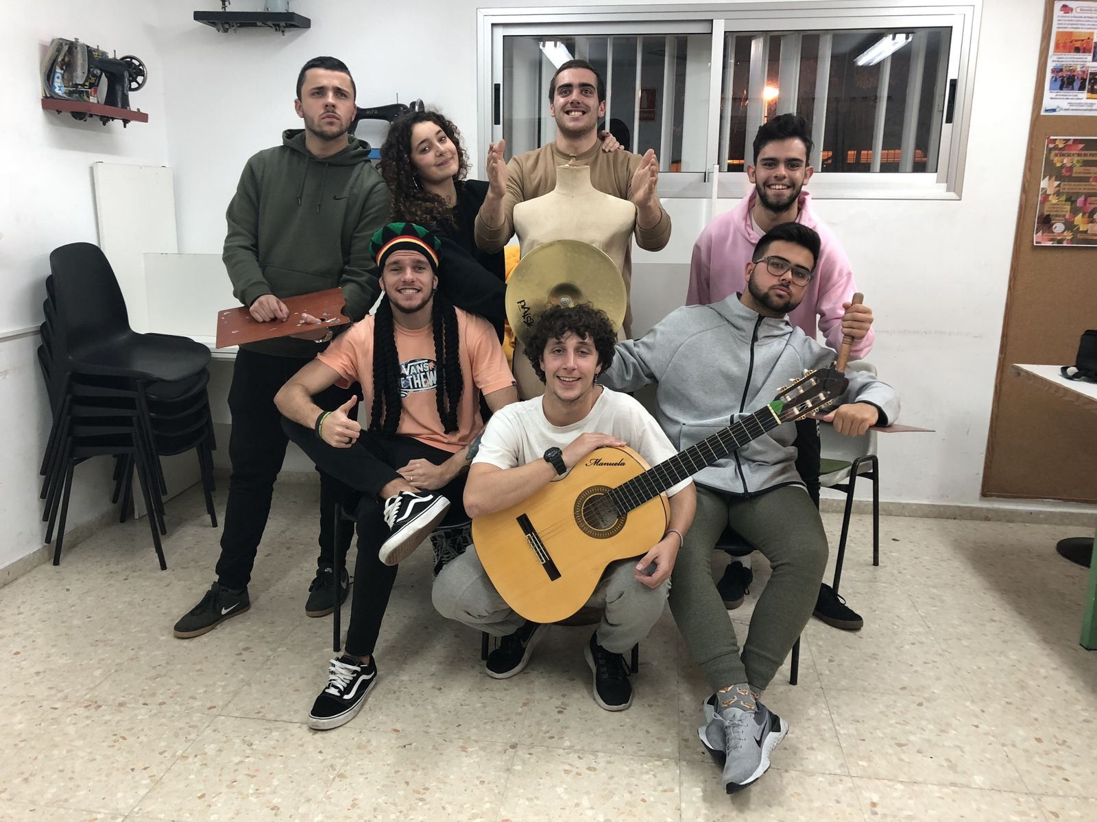 El cuarteto juvenil 'Esto Skype y aquí hay que Momart'.