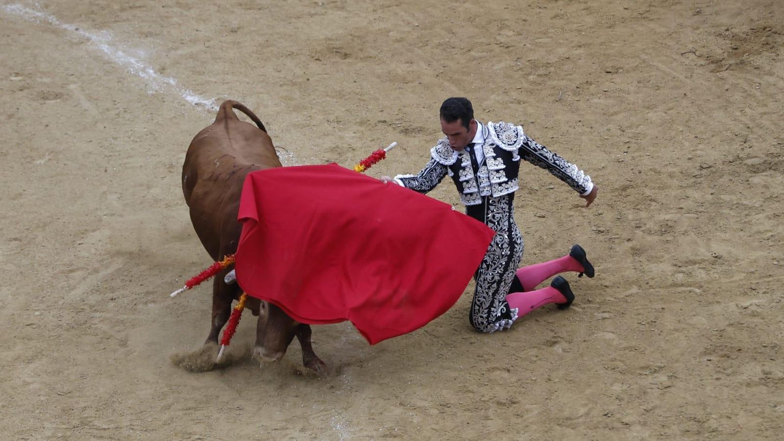Moral durante la faena de uno de sus astados.