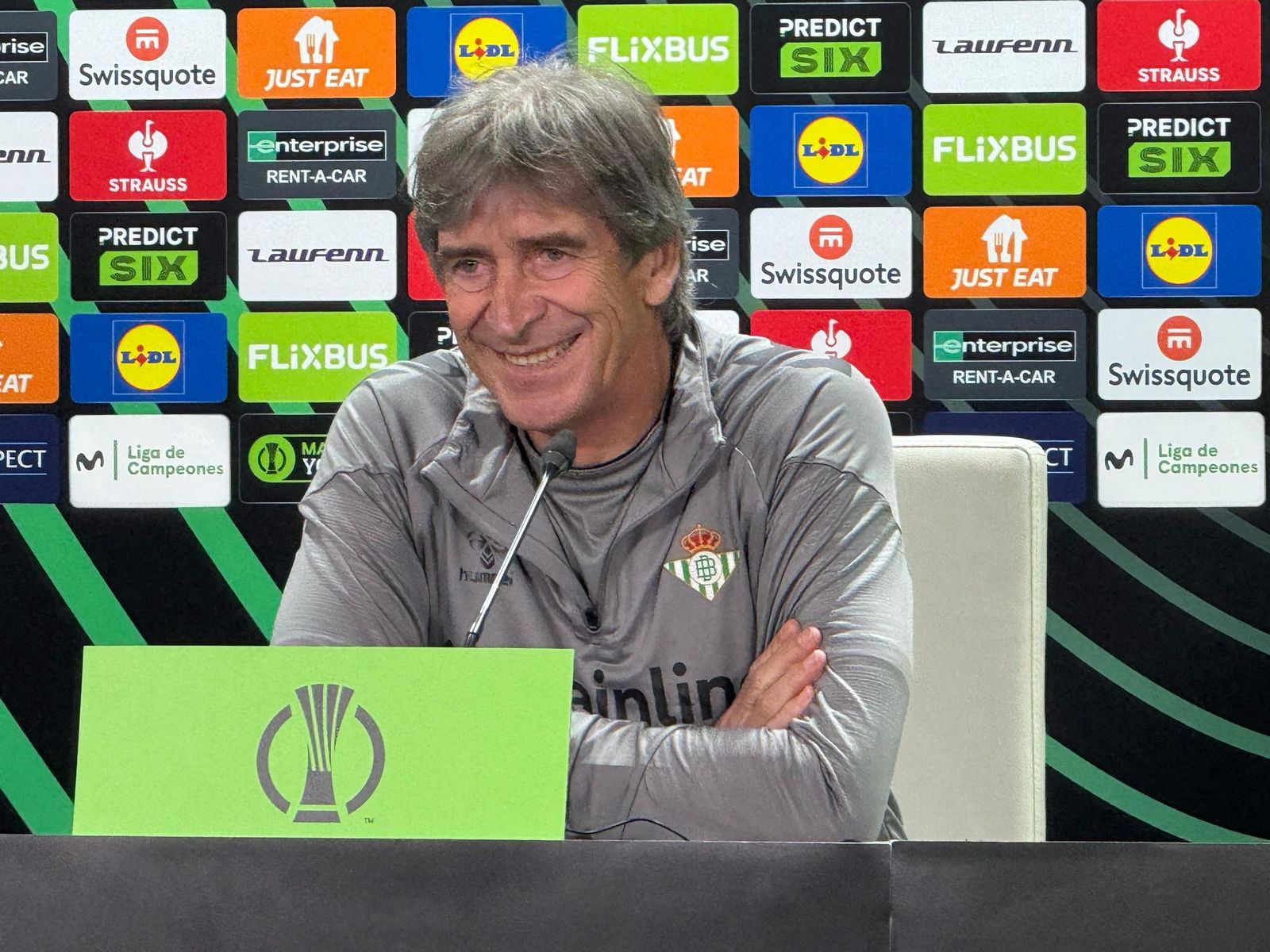 Manuel Pellegrini, en la rueda de prensa.