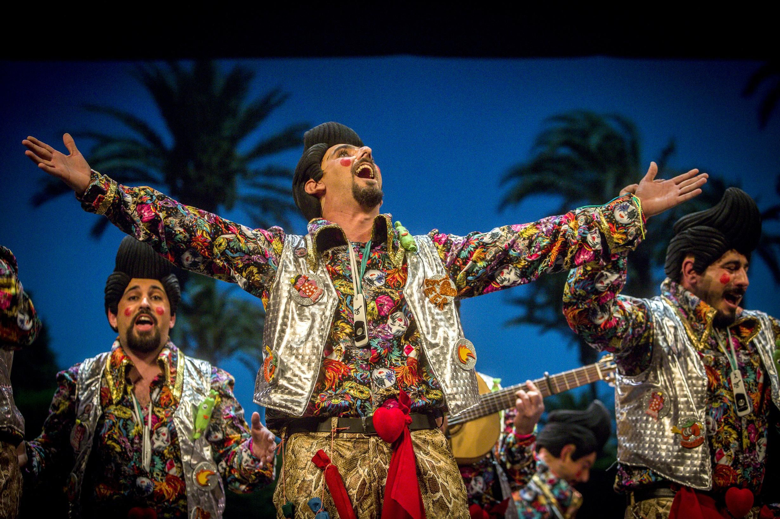 La chirigota 'Los jartibles de las fiestas', en 2020.