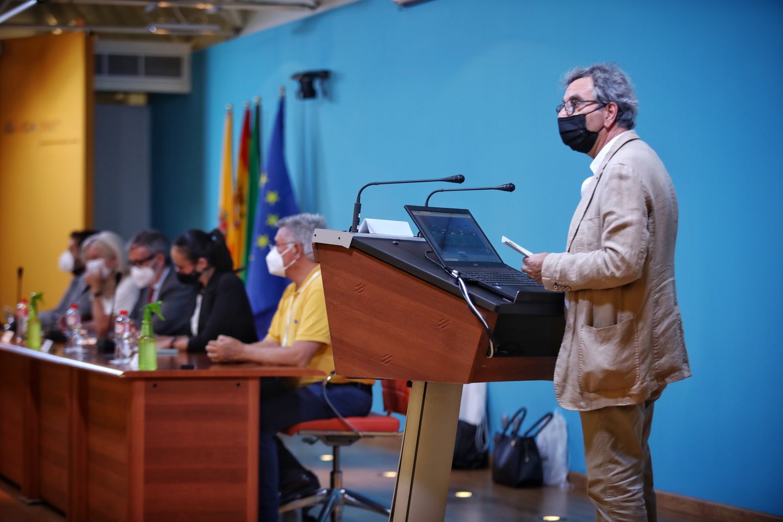 Felipe Barbosa, coordinador del Congreso del Carnaval, durante su intervención.