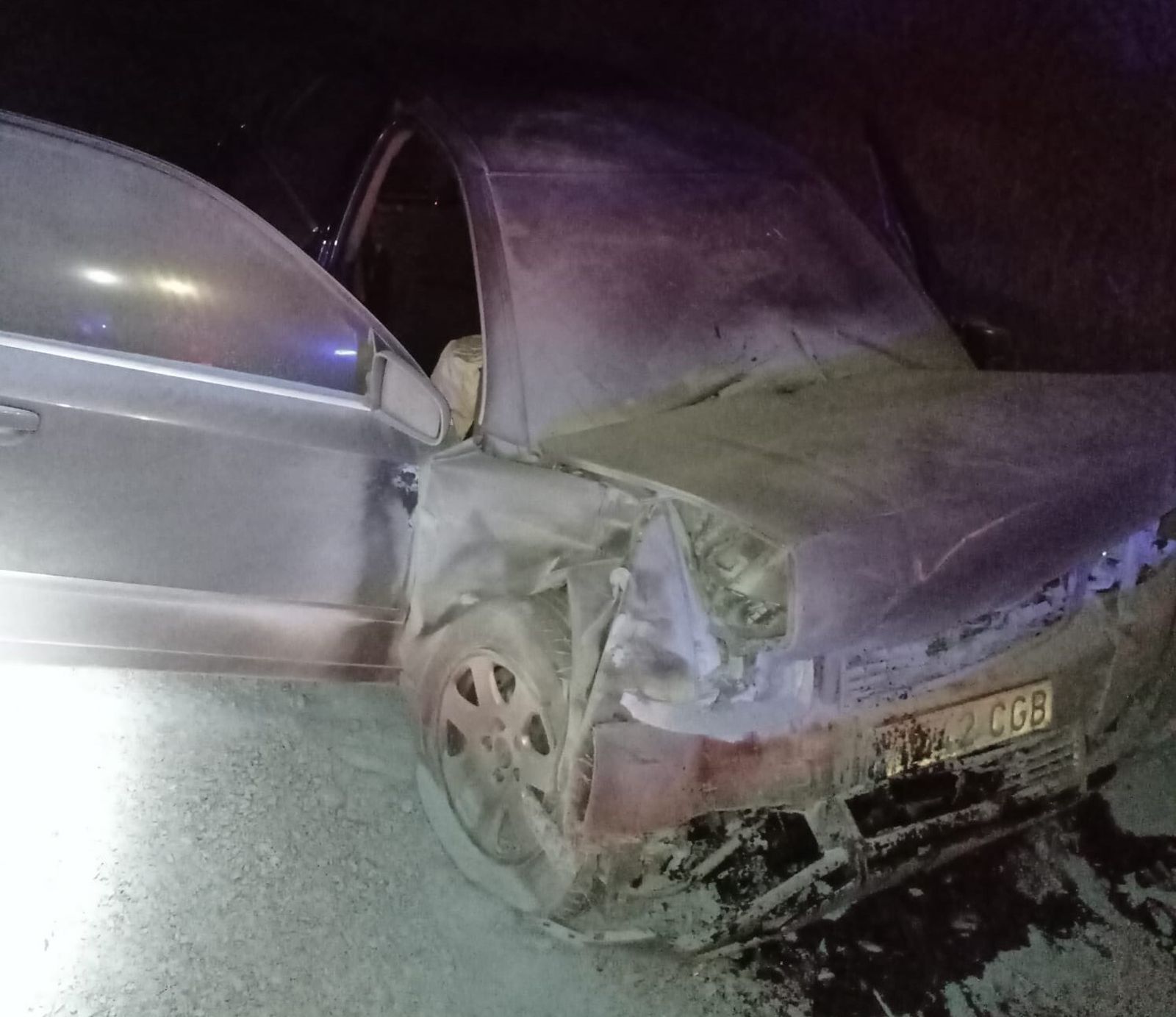 Vehículo accidentado en la AP-7.