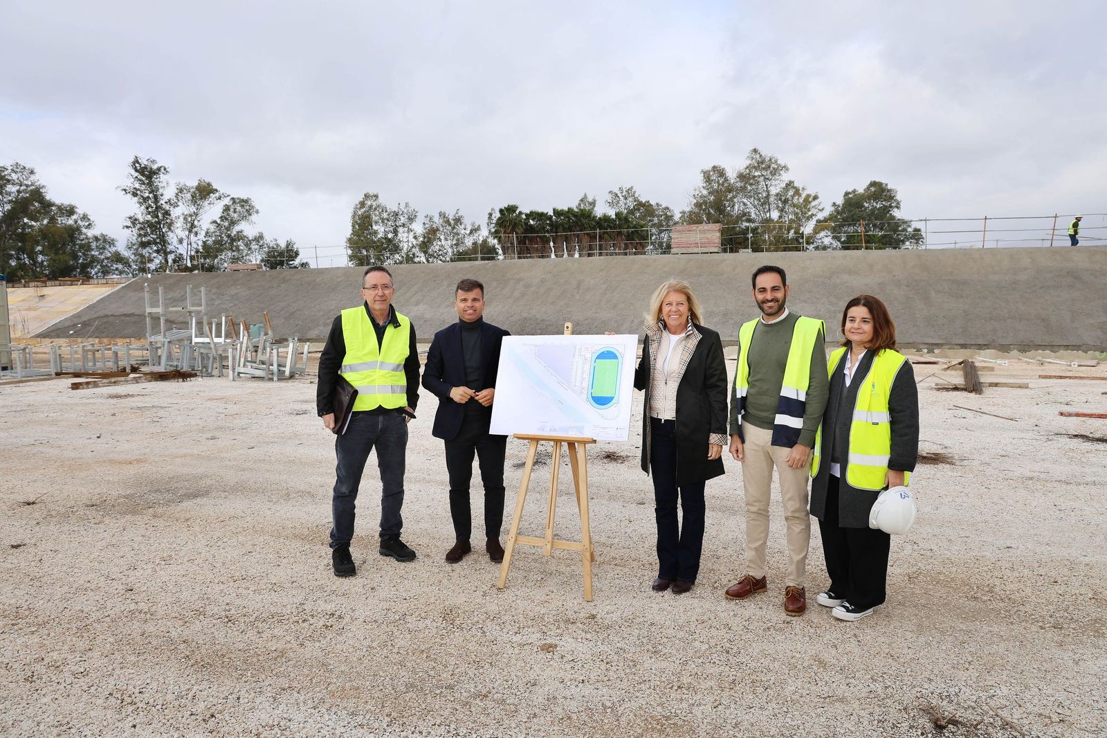 La visita institucional a los trabajos.