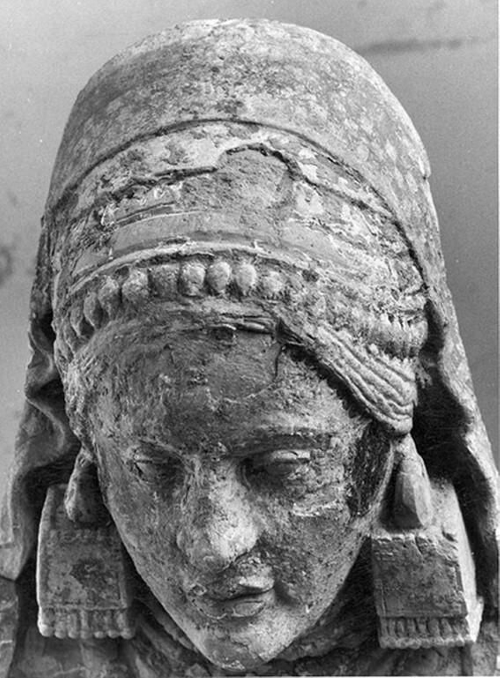 Dama de Baza durante su restauración Dama de Baza durante su restauración