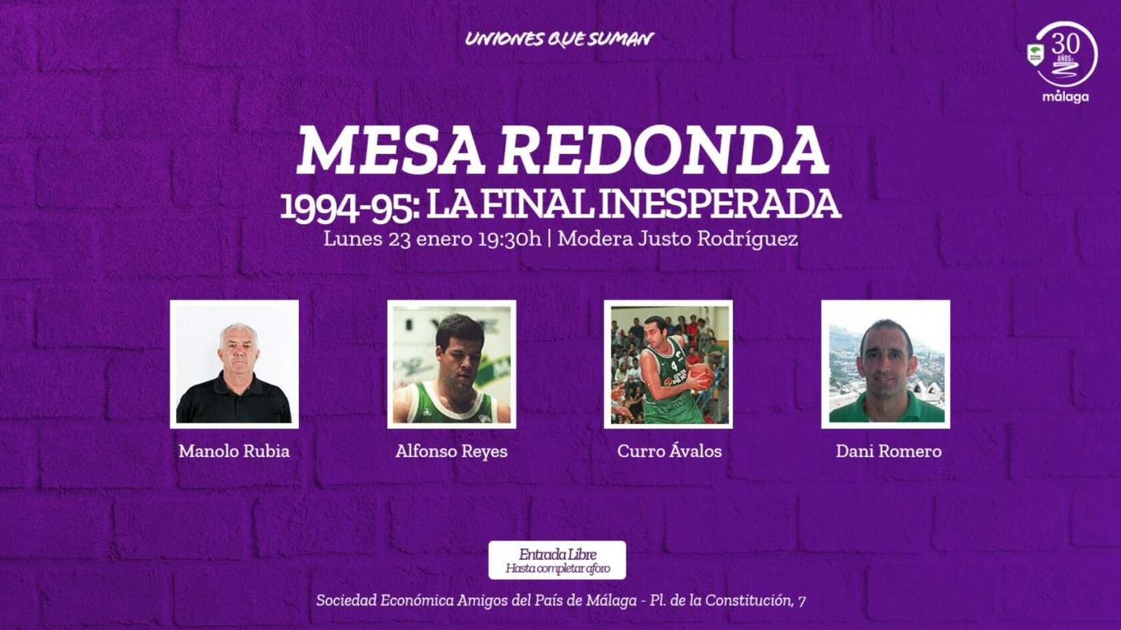 La final del 95, a escena con Manolo Rubia, Curro Ávalos, Alfonso Reyes y Dani Romero.
