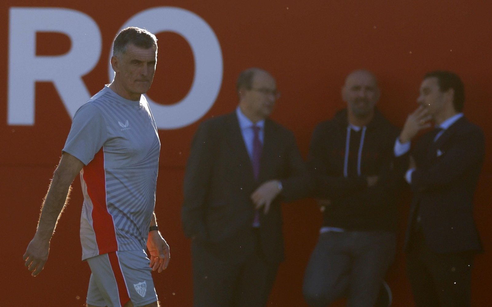 El primer entrenamiento de Mendilibar como entrenador del Sevilla Fc, en imágenes