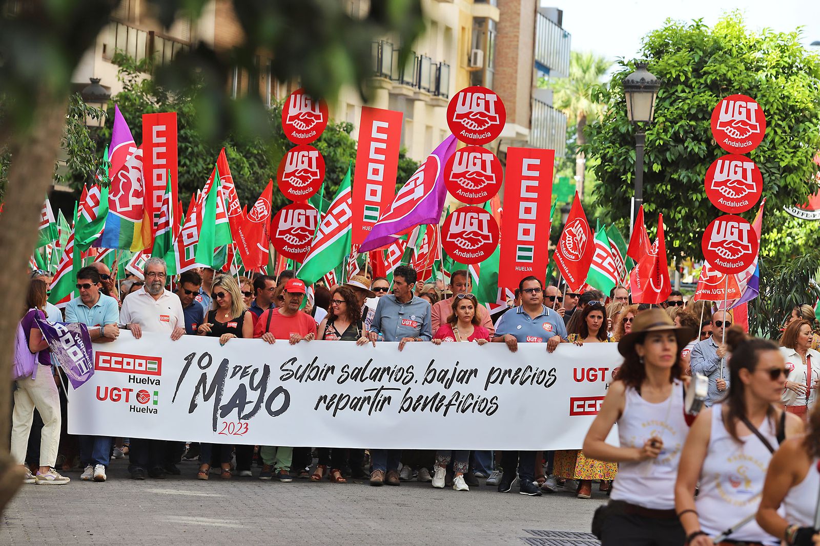 Imágenes de la Manifestación por el Día del Trabajador 2023 en Huelva